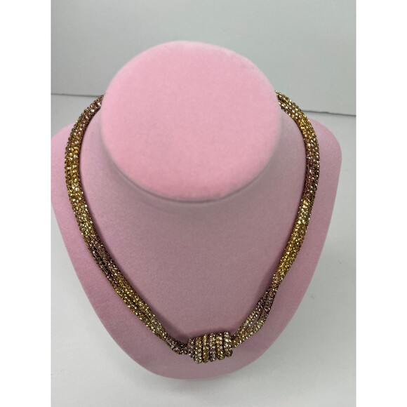 Necklace Rose Gold Rhinestones Elegant Jewelry  #566 - Picture 3 of 10